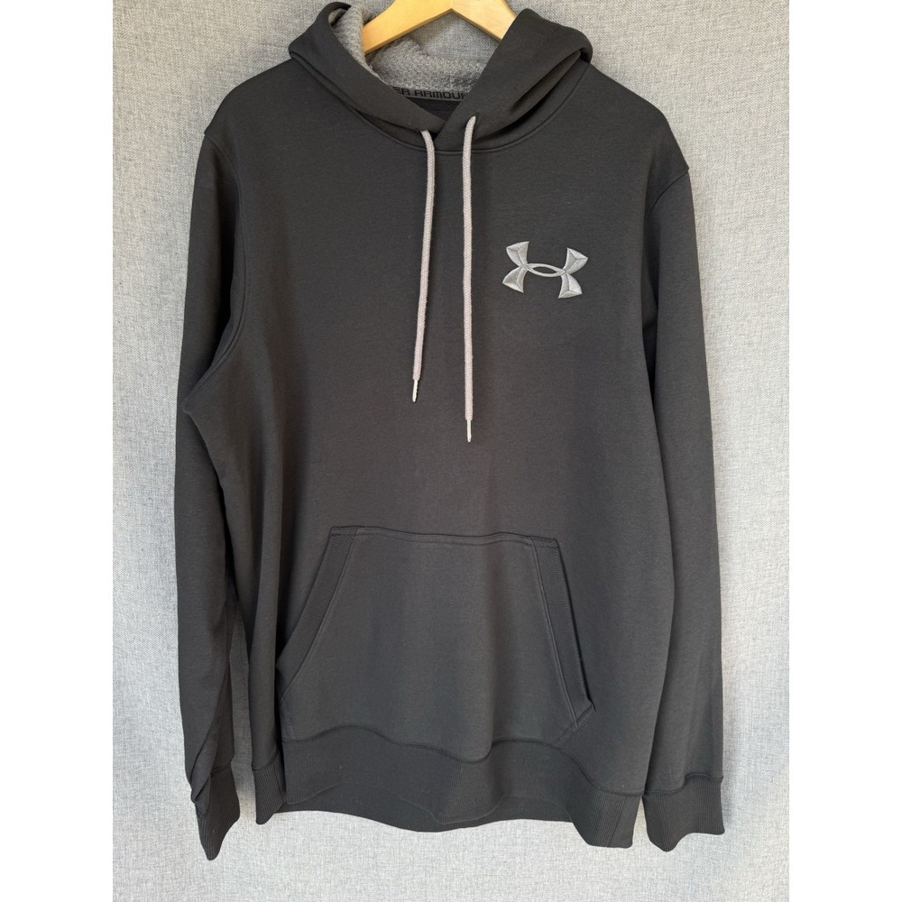 Under Armour Storm Pullover Hoodie Men's L Black Embroidered Logo Loose‎ Fit